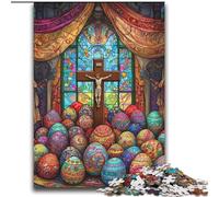 Puzzles for Adults 2000 Pieces Easter Cross Educational Games Educational Game for Birthday, Chrismas for And Age 14 70x100cm
