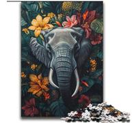 Puzzles for Adults 2000 Pieces Elephant Flowers for Ages 14 And over Fun Games Fun Activities at Home, Birthday Gifts, Travel Gifts 70x100cm