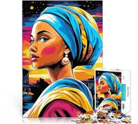 puzzles for adults 2000 pieces “Pop Art Vision of Girl with a Pear” Made of cardboard,for 14+ Fun games Games Toys Gift。size:70x100cm/27.5x39.3inch