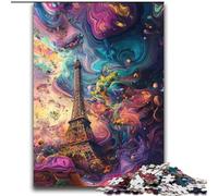 Puzzles for Adults 2000 Pieces Psychedelic Eiffel Educational Games Educational Game for Birthday, Chrismas for And Age 14 70x100cm