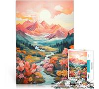 puzzles for adults 2000 pieces Summer mountains art Made of cardboard Suitable for people aged 14 and above Play toys because it is ideal as a gift for the whole family。size:70x100cm/27.5x39.3inch