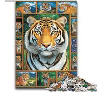 Puzzles for Adults 2000 Pieces Tiger Collage Help The Brain Exercise Addictive Toys to Cultivate Patience Parent-child Interaction 70x100cm