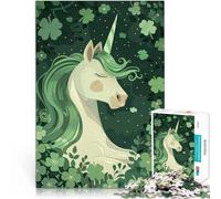 puzzles for adults 2000 pieces Unicorn St Patricks Day Denksportaufgabe für Wanddekoration Einzigartige Geburtstags- und Weihnachtsgeschenke70x100cm