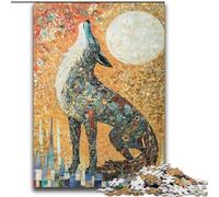 Puzzles for Adults 2000 Pieces Wolf Art Educational Games Home Decoration Educational Game for Birthday, Chrismas 70x100cm