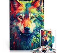 puzzles for adults 2000 pieces Wolf Color Pädagogisches Spielzeug zum Stressabbau Die Liebe zwischen Paaren stärken70x100cm