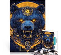 Puzzles for Adults 2000 Puzzles bear head art Made of cardboard,for age 14+ Educational Games Home Decoration game. Wish List with Santa Claus。size:70x100cm/27.5x39.3inch