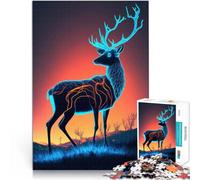 Puzzles for Adults 2000 Puzzles Elk animal Made of cardboard for 14+ Beautiful design gameBeautiful design game A work of art。size：70x100cm/27.5x39.3inch