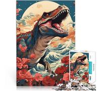Puzzles for Adults 2000 Puzzles Flowers and Dinosaurs Made of cardboard,for age 14+ Fun games Games Toys Gift。size:70x100cm/27.5x39.3inch