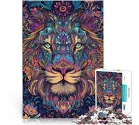 Puzzles for Adults 2000 Puzzles Lion in colorful art Made of cardboard for 14+ Challenging play toys It is ideal as a gift for the whole family。size:70x100cm/27.5x39.3inch