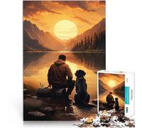 Puzzles for Adults 2000 Puzzles man and his dog Made of cardboard for 14+ Toy Intellectual Game deal as gifts for the whole family 。size:70x100cm/27.5x39.3inch