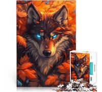 Puzzles for Adults 2000 Puzzles “mysterious wolf” Made of cardboard，for and from 14 years and over Tough challenge Interesting Stress Reduction Gifts。size：70x100cm/27.5x39.3inch