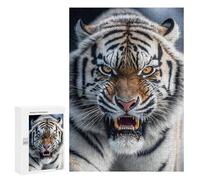 Puzzles for Adults 300 PCS Angry Tiger Roar Jigsaw Puzzles for Teenagerss Stress Reliever Educational Challenge Christmas Birthday Gifts 300 PCS