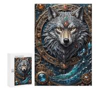 Puzzles for Adults 300 PCS Astral Enchanter Wolf Jigsaw for Teenagerss Pattern Assembly Parent-child Interaction Beautiful Design Game 300 PCS