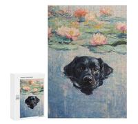 Puzzles for Adults 300 PCS Black Labrador Retriever Painting-3 Puzzles for Teenagers Staycation Kill Time Help The Brain Exercise Unique Birthday And Xmas Gifts 300 PCS