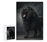 Puzzles for Adults 300 PCS Black Lion Roar Sound Effect-1 Puzzles for Teenagers Staycation Kill Time Help The Brain Exercise Unique Birthday And Xmas Gifts 300 PCS
