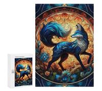 Puzzles for Adults 300 PCS Blue Fox Majesty Jigsaw for Adults Relaxing Games Analysis And Logic Unique Birthday And Xmas Gifts 300 PCS