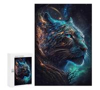 Puzzles for Adults 300 PCS Celestial Galaxy Tiger Jigsaw for Adults Relaxing Games Analysis And Logic Unique Birthday And Xmas Gifts 300 PCS