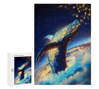 Puzzles for Adults 300 PCS Celestial Whale in Starry Sky Jigsaws for Adults Relaxing Games Enhance Memory Unique Birthday And Xmas Gifts 300 PCS