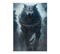 Puzzles for Adults 300 PCS Chained Wolf Artwork Jigsaws for Adults Hands-on Game Precision Cutting Fun at Home Activities, 300 PCS