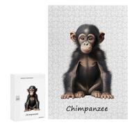 Puzzles for Adults 300 PCS Chimpanzee Baby Jigsaws for Adults Relaxing Games Enhance Memory Unique Birthday And Xmas Gifts 300 PCS