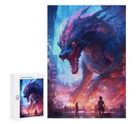 Puzzles for Adults 300 PCS City Under Dragon's Shadow Puzzles for Adults Family Games Stress Reliever Unique Birthday And Xmas Gifts 300 PCS