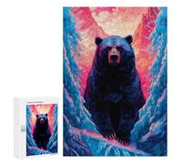 Puzzles for Adults 300 PCS Colorful Bear Mountain Artwork Puzzle for Adults Family Games Hand Speed Race Unique Birthday And Xmas Gifts 300 PCS