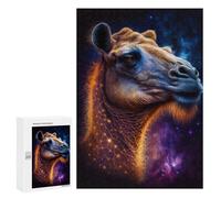 Puzzles for Adults 300 PCS Cosmic Camel Portrait-4 Jigsaw for Teenagerss Pattern Assembly Parent-child Interaction Beautiful Design Game 300 PCS
