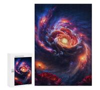 Puzzles for Adults 300 PCS Cosmic Flower Bloom Jigsaw for Teenagerss Pattern Assembly Parent-child Interaction Beautiful Design Game 300 PCS