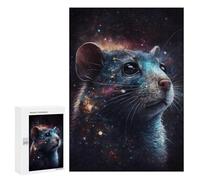 Puzzles for Adults 300 PCS Cosmic Hamster Portrait-1 Jigsaw for Teenagerss Pattern Assembly Parent-child Interaction Beautiful Design Game 300 PCS