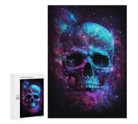 Puzzles for Adults 300 PCS Cosmic Skull Art Print-6 Jigsaw Puzzles for Teenagerss Stress Reliever Educational Challenge Christmas Birthday Gifts 300 PCS