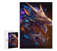 Puzzles for Adults 300 PCS Crystal Dragon Artwork Puzzle for Adults Family Games Hand Speed Race Unique Birthday And Xmas Gifts 300 PCS