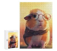 Puzzles for Adults 300 PCS Cute Guinea Pig Read Jigsaws for Adults Relaxing Games Enhance Memory Unique Birthday And Xmas Gifts 300 PCS