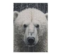 Puzzles for Adults 300 PCS Cute Wet Polar Bear Jigsaws for Adults Hands-on Game Precision Cutting Fun at Home Activities, 300 PCS