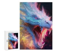 Puzzles for Adults 300 PCS Dragon's Fiery Roar -4 Jigsaw for Adults Relaxing Games Analysis And Logic Unique Birthday And Xmas Gifts 300 PCS