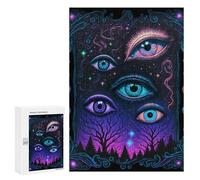Puzzles for Adults 300 PCS Enchanted Forest Eyes Puzzles for Adults Hands-on Game But Fun And Humorous Christmas Birthday Gifts 300 PCS