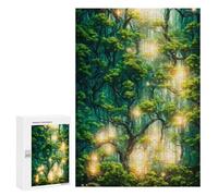 Puzzles for Adults 300 PCS Enchanted Forest Glow-7 Puzzle for Adults Family Games Hand Speed Race Unique Birthday And Xmas Gifts 300 PCS