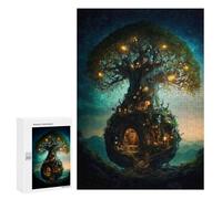 Puzzles for Adults 300 PCS Enchanted Treehouse -3 Puzzle for Adults Family Games Hand Speed Race Unique Birthday And Xmas Gifts 300 PCS