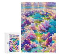 Puzzles for Adults 300 PCS Fantasy Cloudscape with Luminous River Puzzles for Adults Family Games Stress Reliever Unique Birthday And Xmas Gifts 300 PCS