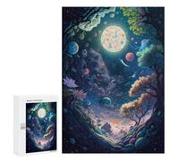 Puzzles for Adults 300 PCS Fantasy Forest Moonlit Path Puzzles for Adults Hands-on Game But Fun And Humorous Christmas Birthday Gifts 300 PCS