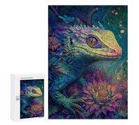 Puzzles for Adults 300 PCS Fantasy Lizard in Amazon Rainforest Jigsaw Puzzles for Adults But Fun And Humorous for Birthday, Chrismas Christmas Birthday Gifts 300 PCS