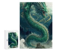 Puzzles for Adults 300 PCS Flying Dragon Jigsaw for Teenagerss Pattern Assembly Parent-child Interaction Beautiful Design Game 300 PCS