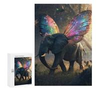 Puzzles for Adults 300 PCS Flying Elephant With Wings Jigsaw for Adults Relaxing Games Analysis And Logic Unique Birthday And Xmas Gifts 300 PCS
