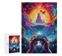 Puzzles for Adults 300 PCS Galactic Gaming Odyssey -3 Puzzles for Adults Hands-on Game But Fun And Humorous Christmas Birthday Gifts 300 PCS