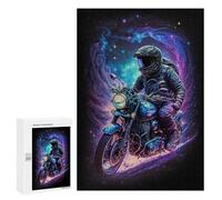 Puzzles for Adults 300 PCS Galactic Motorcycle Ride -7 Jigsaw Puzzles for Teenagerss Stress Reliever Educational Challenge Christmas Birthday Gifts 300 PCS