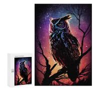 Puzzles for Adults 300 PCS Galactic Owl Majesty Puzzle for Adults Family Games Hand Speed Race Unique Birthday And Xmas Gifts 300 PCS