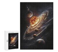 Puzzles for Adults 300 PCS Galactic Planetary System Puzzle For Teenagers Improve Memory Challenging To Complete Challenging Family Fun Game 300 PCS