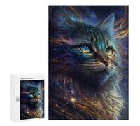 Puzzles for Adults 300 PCS Galactic Whiskered Guardian -2 Puzzles for Adults Hands-on Game But Fun And Humorous Christmas Birthday Gifts 300 PCS