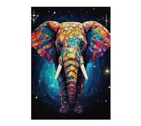 Puzzles for Adults 300 PCS Geometric Elephant Jigsaws for Adults Hands-on Game Precision Cutting Fun at Home Activities, 300 PCS