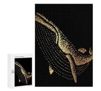 Puzzles for Adults 300 PCS Gold Whale 19 Jigsaws for Adults Relaxing Games Enhance Memory Unique Birthday And Xmas Gifts 300 PCS