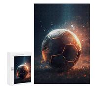 Puzzles for Adults 300 PCS Golden Soccer Ball Sparkle Jigsaw for Adults Relaxing Games Analysis And Logic Unique Birthday And Xmas Gifts 300 PCS